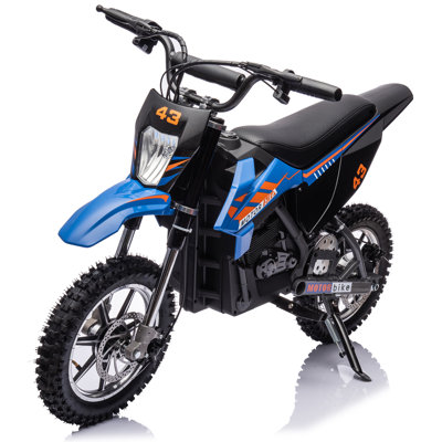 Vélo électrique 36V Teens, moto tout-terrain 15,5MPH avec moteur brossé 500W, frein à disque, lumière DEL, siège en cuir