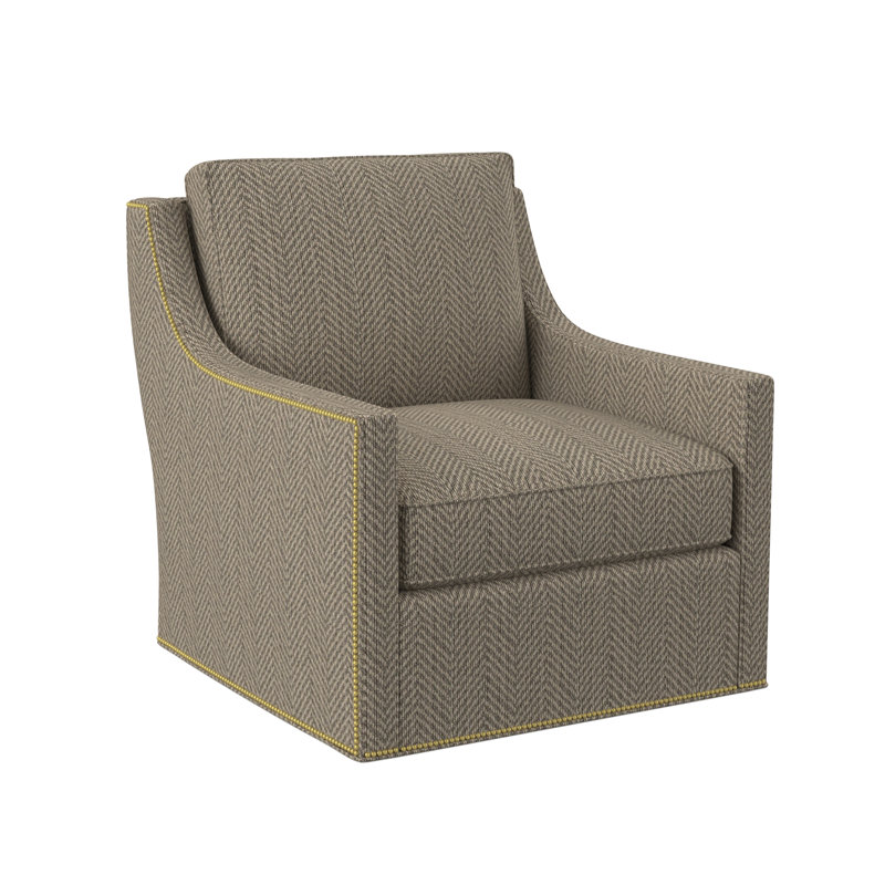 Chaise pivotante Sonoma, Laiton poli - petite, Bleu royal structurel