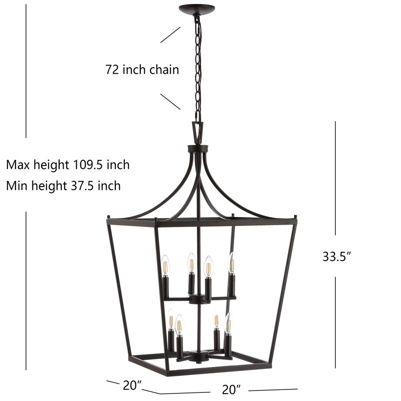Lustre à niveaux 8 lumières Narcisse, Bronze huilé