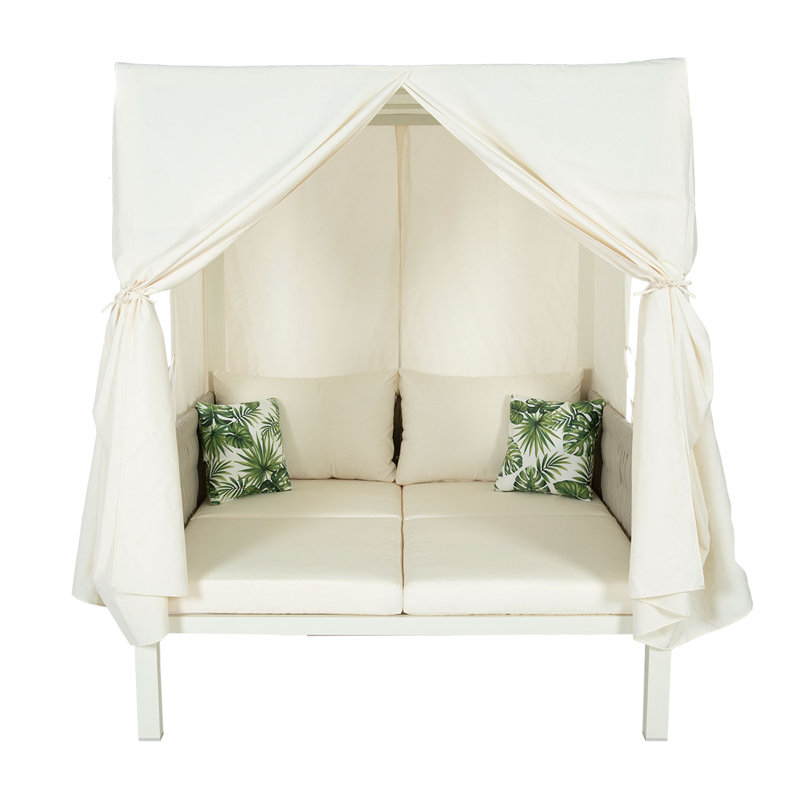 Outdoor Design With Curtains, High Comfort, Color Choices Of Beige/Gray - Beige/Blue + Woven Rope, Tiered Pricing Suits Gardens/Patios For Unwinding, Sunbathing & Fitting Diverse Outdoor Living Needs With Savings