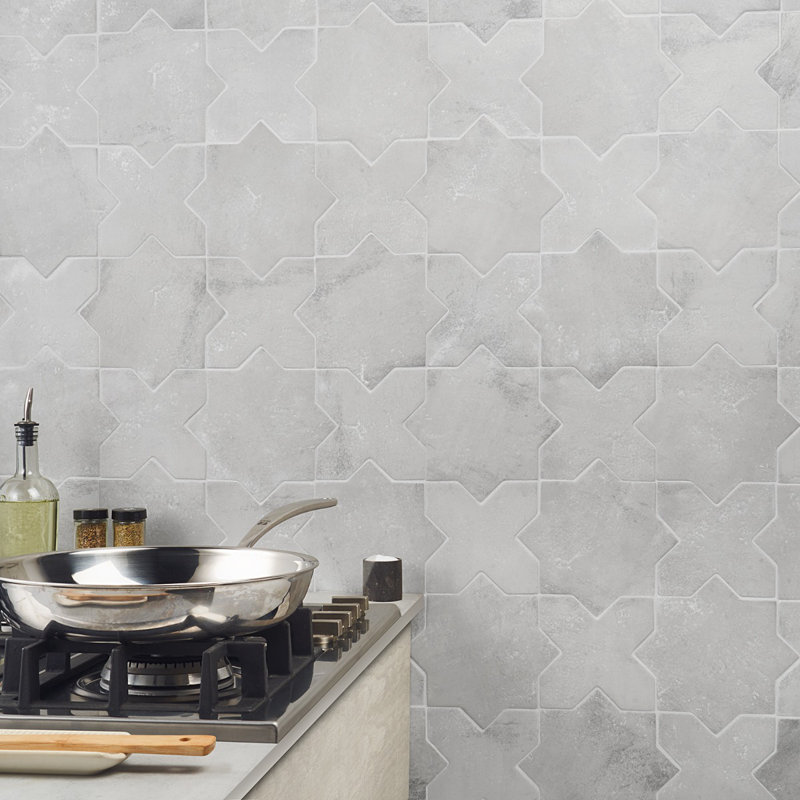 Parma 6.1 in. x 6.1 in. Matte Porcelain Tile, Gray