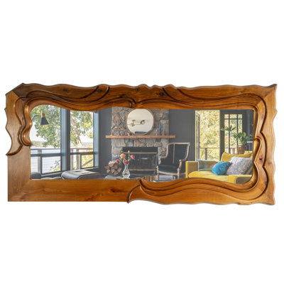 Angora Zara Solid Wood Wavy Mirror