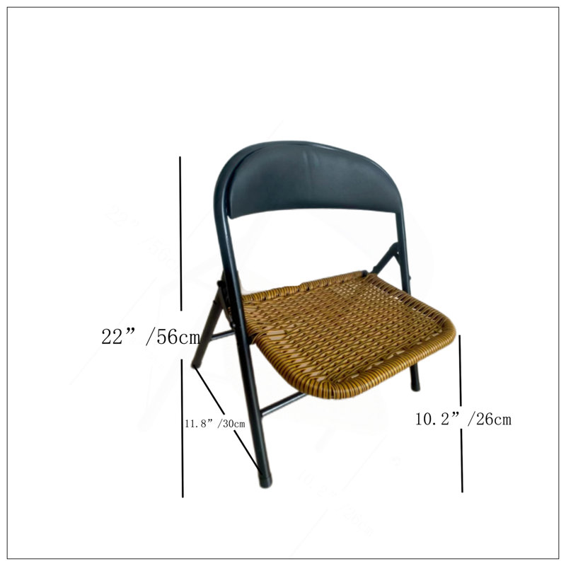Ensemble de 4 chaises en rotin