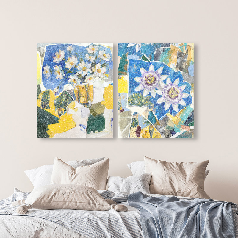 Blue Sunshine Set Set by Oliver Gal, 30"H x 36"W, Gallery Wrapped