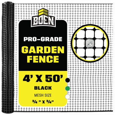 Green Garden Fence 4 pi x 50 pi, clôture extérieure temporaire pour chien, lapin ou cerf, filet de jardin en plastique