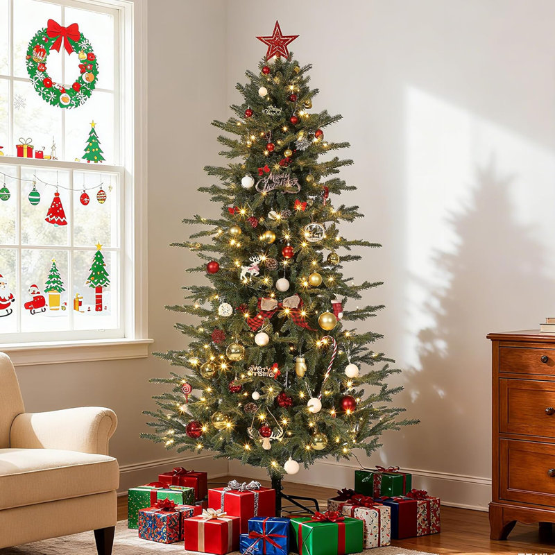Lighted Artificial Christmas Tree, 5' H