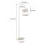 154.8cm Cerused/Limed Arched Floor Lamp Set