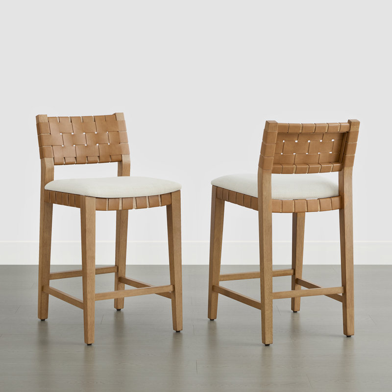 Tabouret de comptoir en bois massif, 2