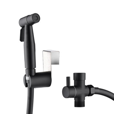 Elongated Hand Held Bidet with Faucet