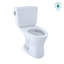 Toilette allongée deux pièces à double chasse 1,0 et 0,8 GPF TOTO® Drake® 1G® à double chasse allongée Dynamax Tornado Flush® avec CEFIONTECT®, blanc coton - CST746CUMFG # 01-40823851-40847519