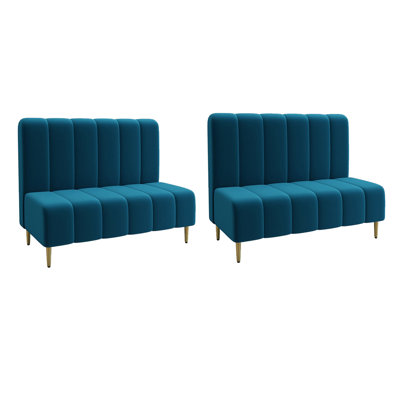 Simple Restaurant Cafe Dessert Shop Benches Polyester Blend Upholstered Bench