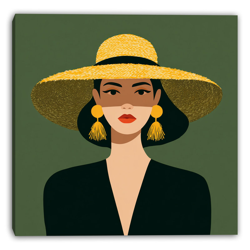 Toile tendue Golden Hat IV, H 20 po x l 20 po