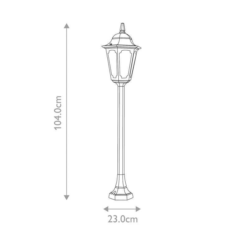 Eklund Transparent Lamp Post (Full), 1040cm H x 230cm W x 230cm D