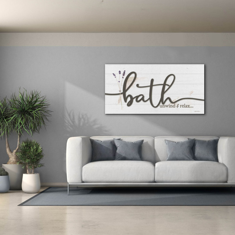  «Bath Unwind & Relax» par Susie Boyer, art mural sur toile, 60 po x 30 po, H 30 po x l 60 po