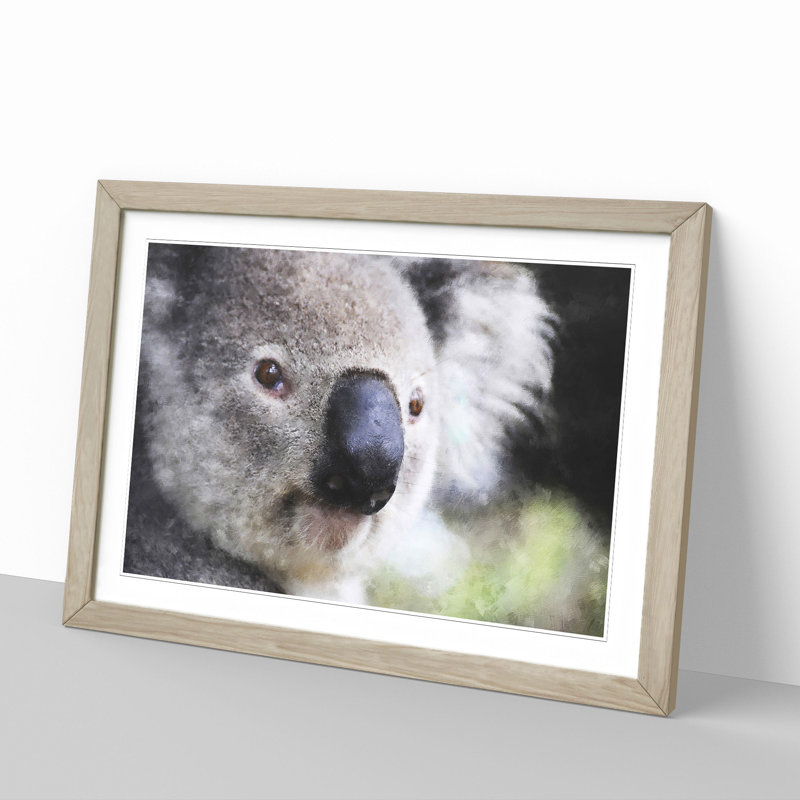 Koala Bear Vol.2 - Framed Print, 36cm H x 48cm W x 2cm D, Oak Framed