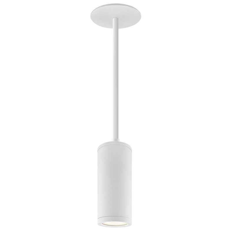  Luminaire suspendu cylindrique de 2,5 pouces DEL avec cordon réglable de 6 pi, 5CCT 2700K – 5000K, 1100LM, 15W, à intensité variable, CRI90, 120-277V, répertorié ETL, blanc