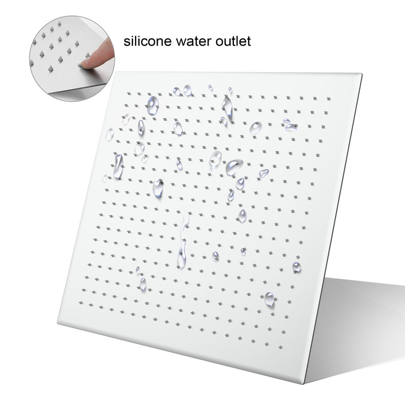 Pomme de douche à pluie ultra mince, Nickel brossé