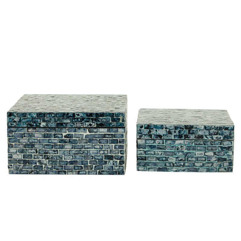 2 Piece Wooden Decorative Box Set