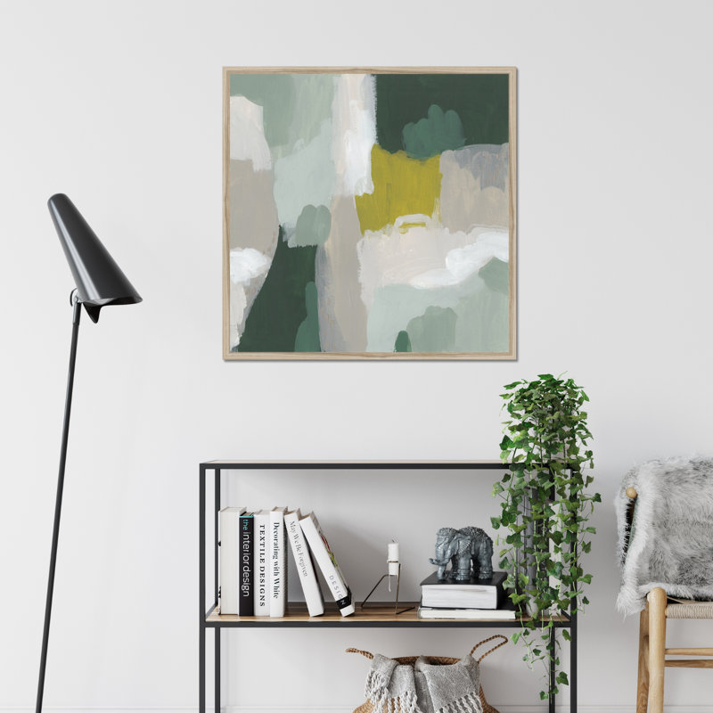 Tundra Summer III, 55cm H x 55cm W, Natural Wood Framed Paper Print