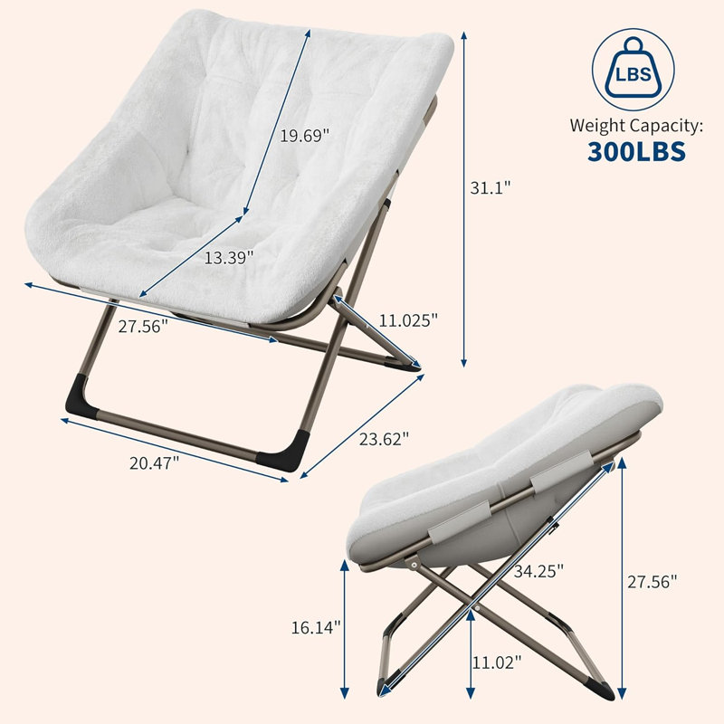 Upholstered Accent Chair, White
