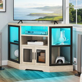 Preiss 47" Corner TV Stand with Media Storage for TVs up to 50" For Living Room