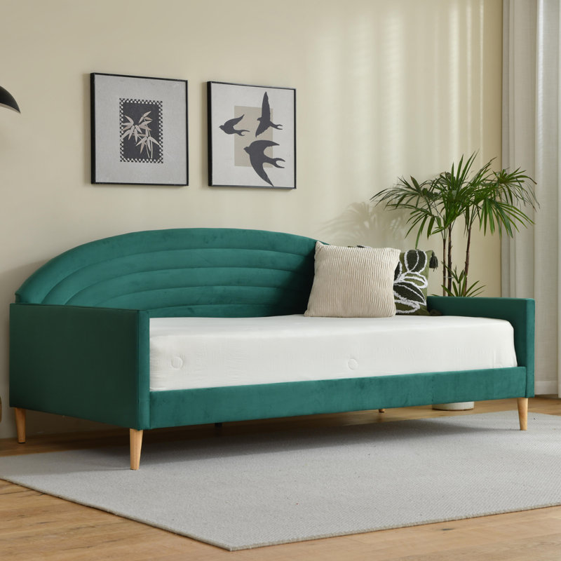 Yellow Orrin Upholstered Daybed by Latitude Run