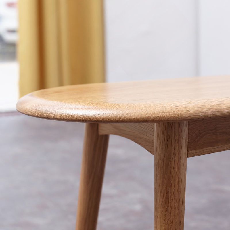 Banc de salle à manger en bois, Chêne, H 16,14 po x l 47,24 po x P 11,81 po