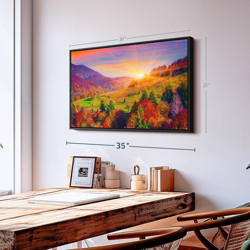 Nature, impression sur toile «Mountain Autumn Sunrise», H 21 po x l 31 po