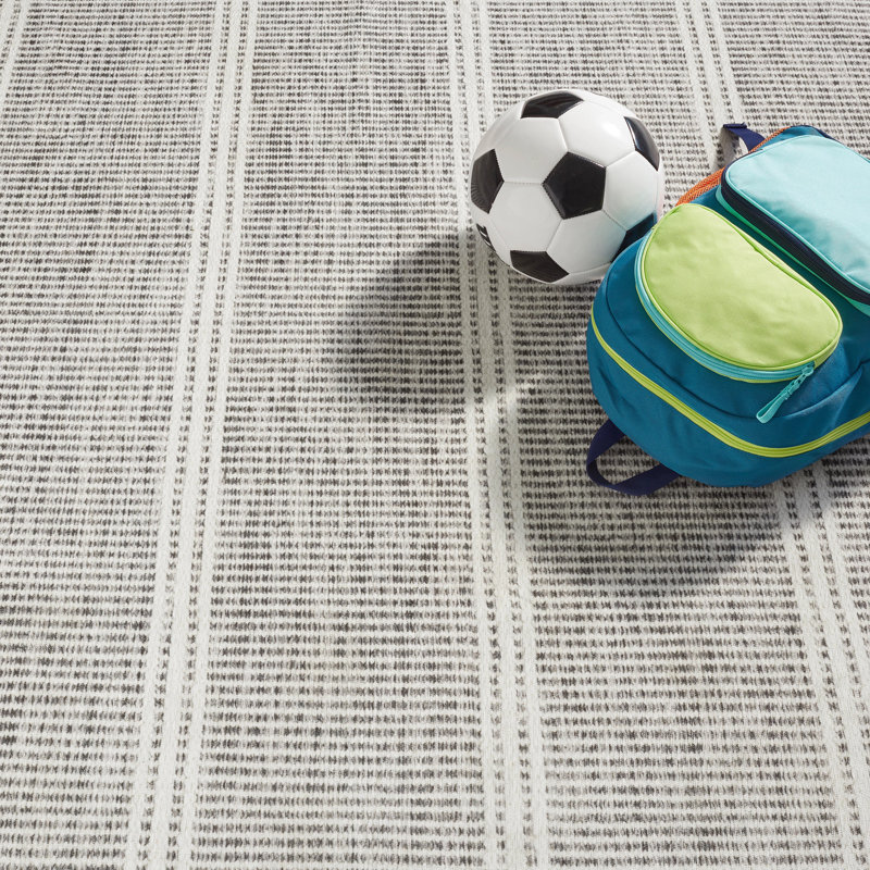Malta Grey Machine Washable Rug, Rectangle 4' x 6'