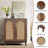 Set Of 2 Rattan Sideboard Buffet Cabinet
