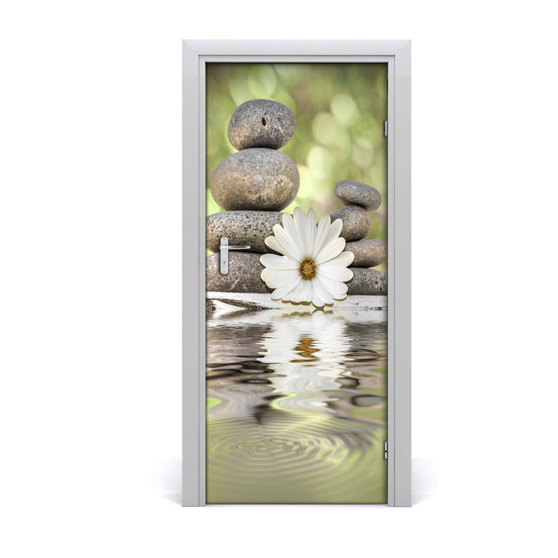 Stone And Flowers Tattoo Door Decal