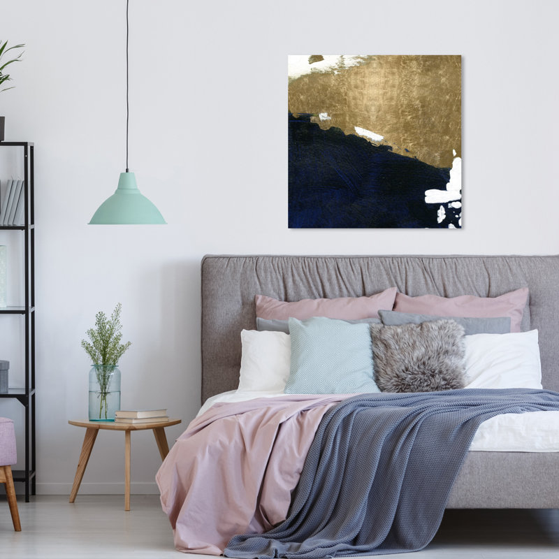 «Abstract Ocean Ocean Night Textures», reproduction d'art graphique, H 24 po x l 24 po, Toile tendue
