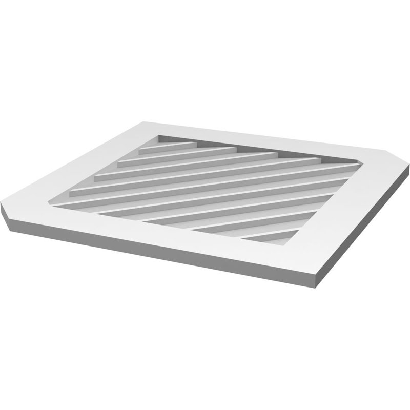 Ventilé vertical à pignon vertical en uréthane non piqué 12/12, H 1 po x l 34 po x L 38 po