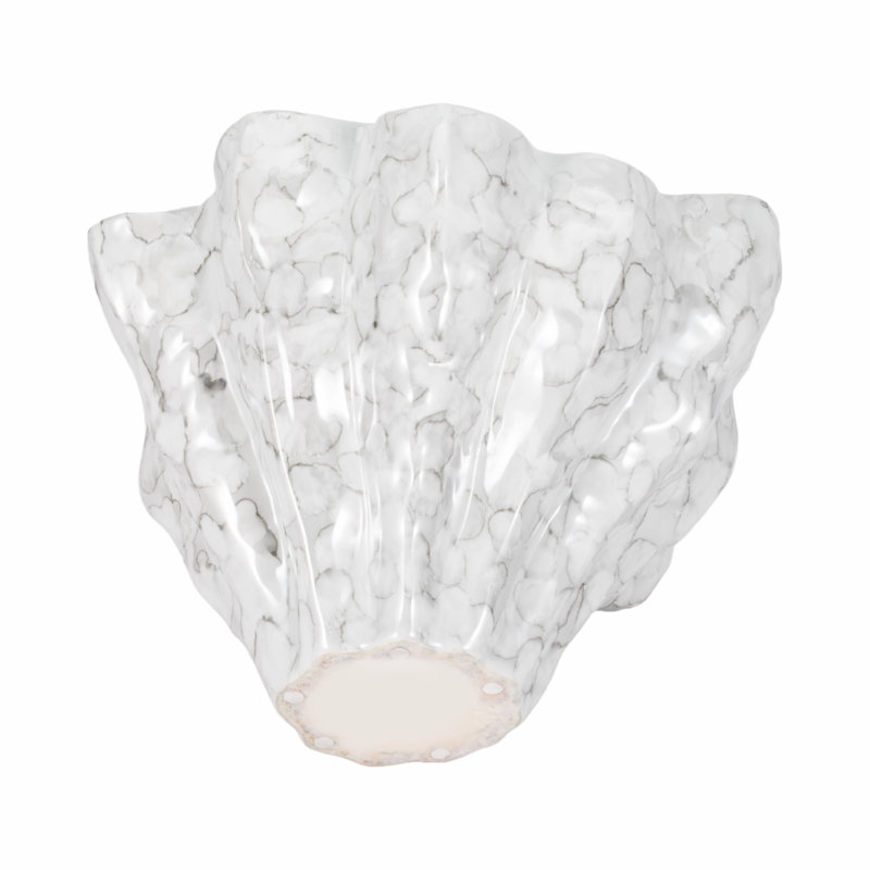 Artistic Abstract Decorative Bowl for Home Decor - Modern Accent Bowl for Console Table or Living Room Decor - Ivory & Gray