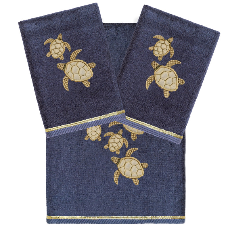  Ensemble de serviettes 3 pièces 100% coton turc, Marine