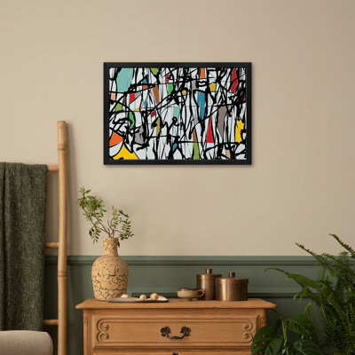 Pollock Wink III Premium Framed Poster by Angel Estevez
