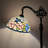 Tonsey Tiffany Floor lamps Pink blue stained glass Hummingbird Flowers LED Bulb Included Gooseneck 20"W*12"D*63"H