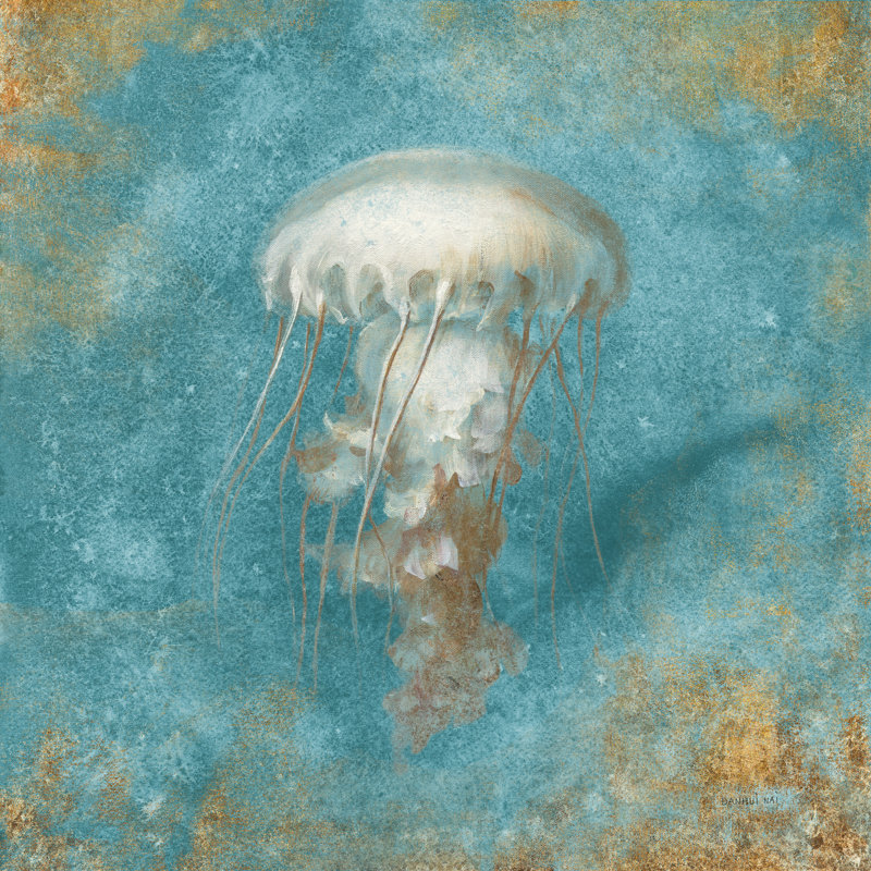 Treaures from the Sea VI - turquoise, H 36 po x l 36 po