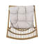 Chaise et table d'appoint Style - beige, cadre en fer brun inclus