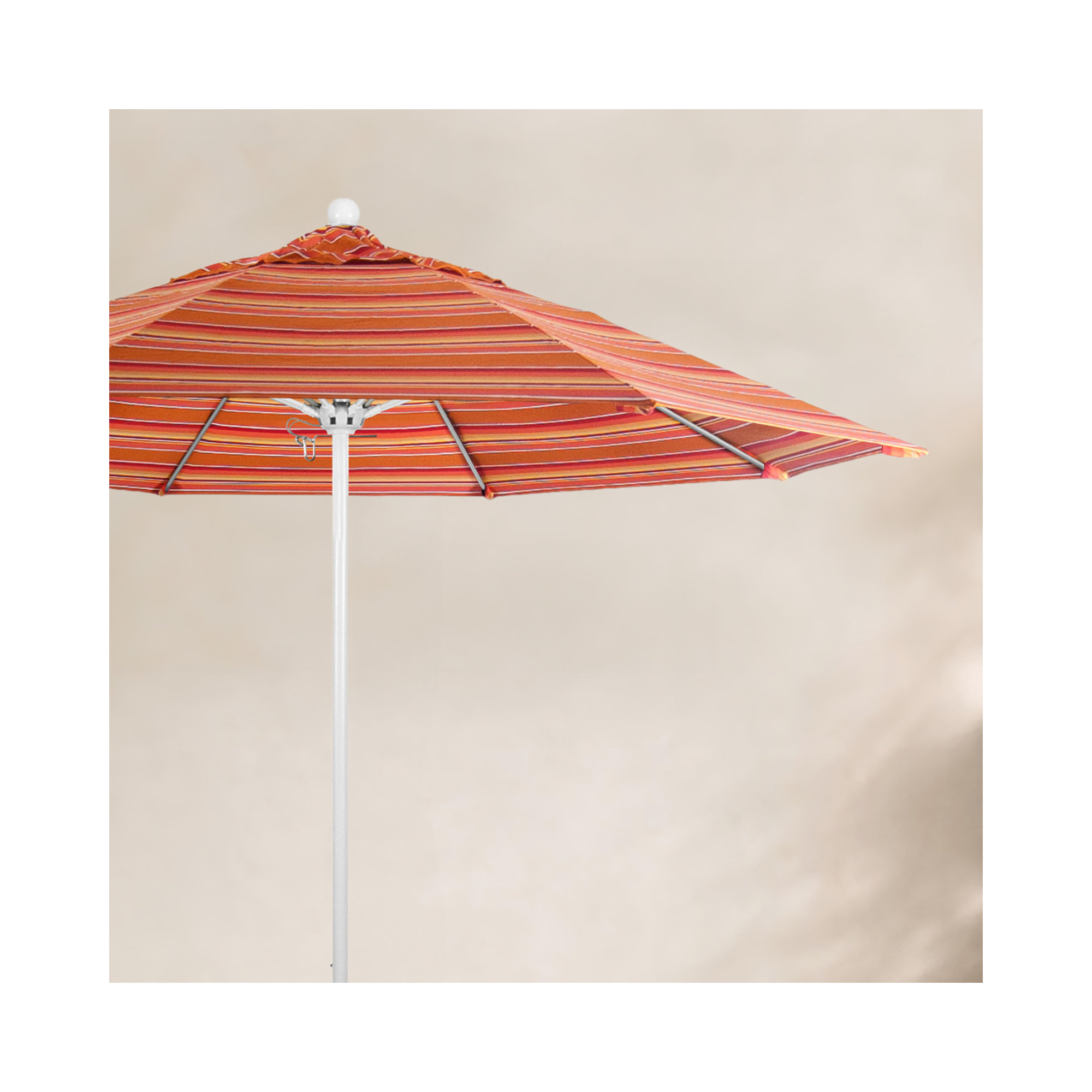 Maria 108'' Sunbrella® Outdoor Umbrella, White, Dolce Mango Stripe Sunbrella®