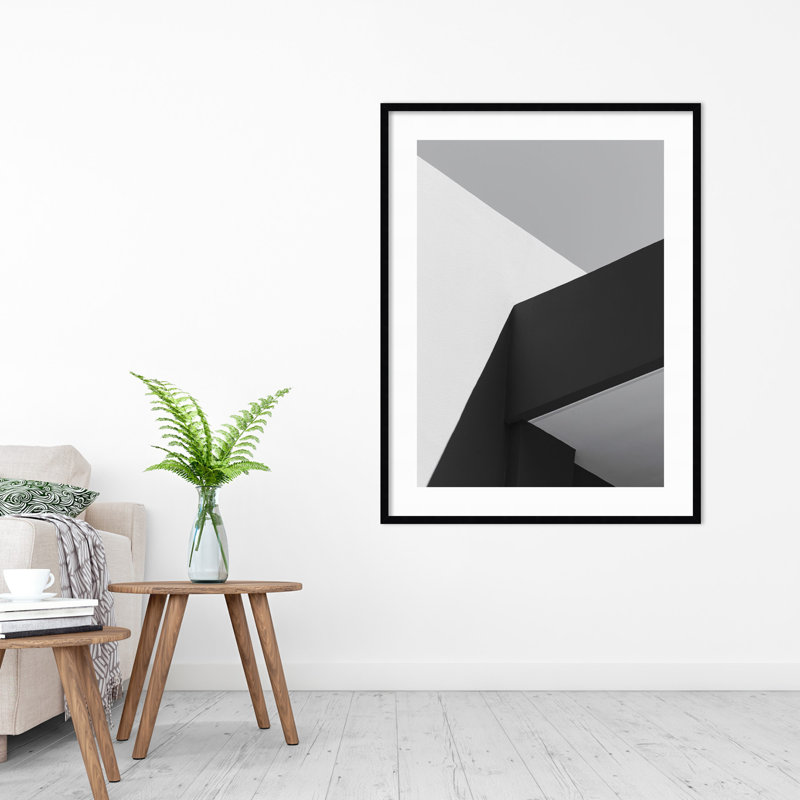 Architecture 1 by Design Fabrikken, 42.12" H x 32.12" W x 0.88" D, Black Framed Paper