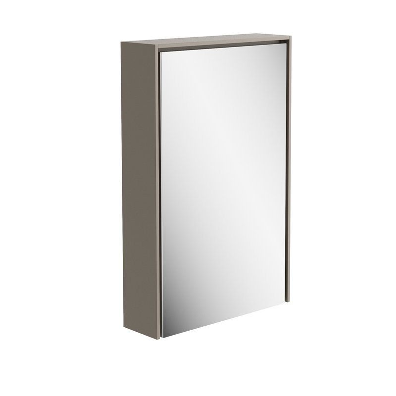 Wicker 550mm W 700mm H Surface Framed Medicine Cabinet Mirror 3 Fixed, Grey