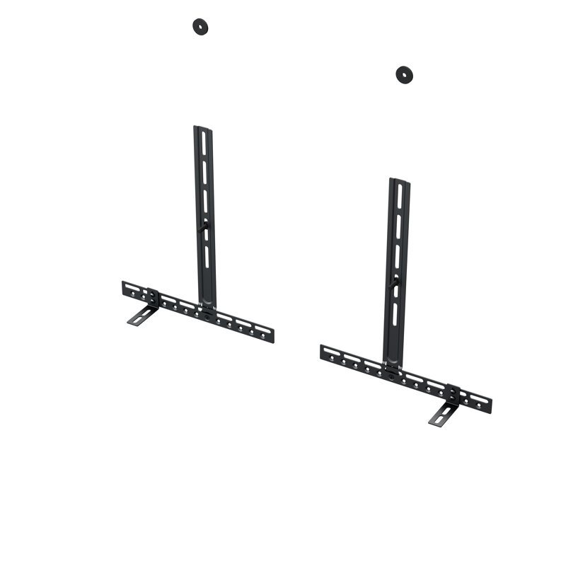 Support mural multi-écrans Lauryne, Noir, H 17,64 po x l 13,78 po x P 1,287