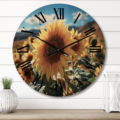 Horloge murale en bois massif Stauton