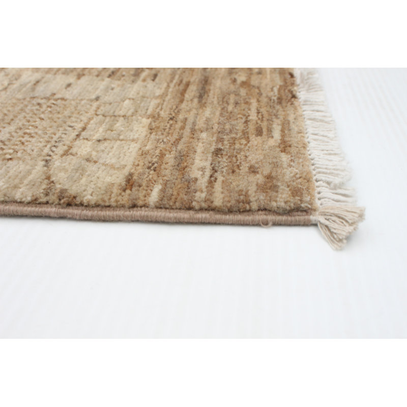 Tapis unique en laine noué à la main de style nouvel âge 18 / 20e de 5 pi 2 po x 7 pi 11 po brun pako