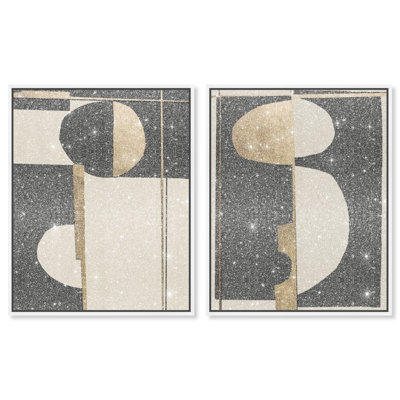 Balance Set Canvas Abstract Print by Oliver Gal, Black Frame, 16 x 20