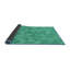 Tapis vert/blanc à motifs-344377429