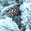 Arbre de Noël 3 pi avec base en pot, 70 lumières DEL blanc chaud, 365 pointes, branches en PE + PVC avec 7 pommes de pin-2009852802