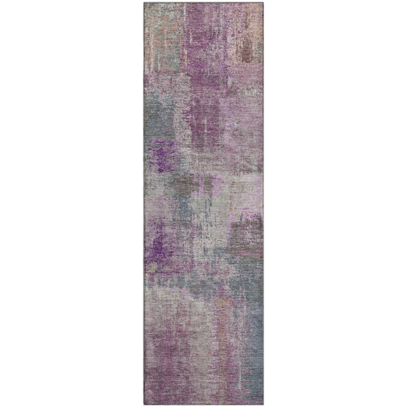 Premium Machine Washable Kumbhar AMF1354 Modern Rug, Runner 2'3" x 7'6"