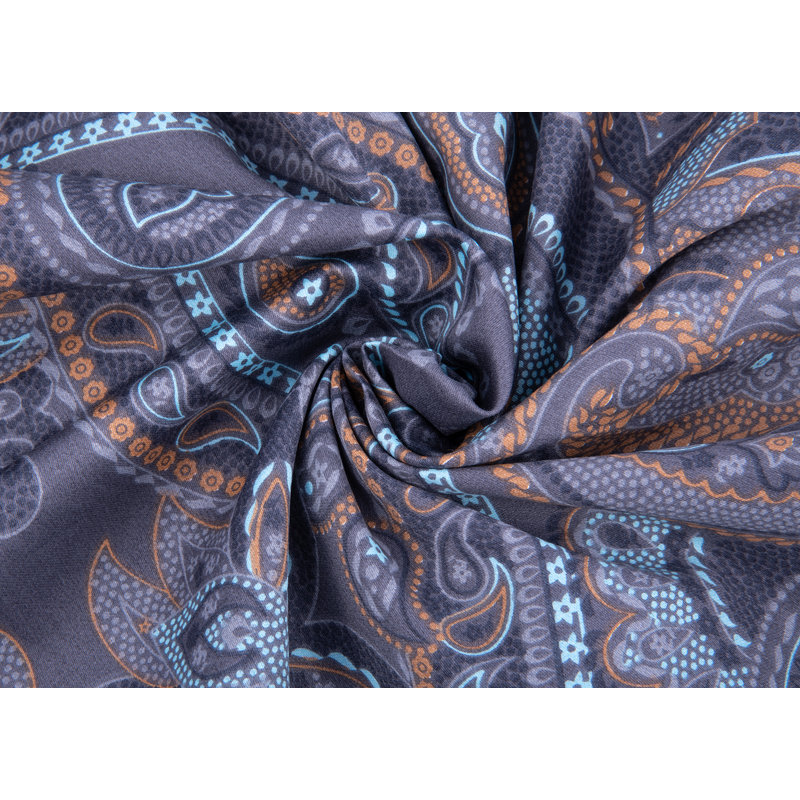 Queen Cotton Sateen Paisley Duvet Cover Set with Pillowcases